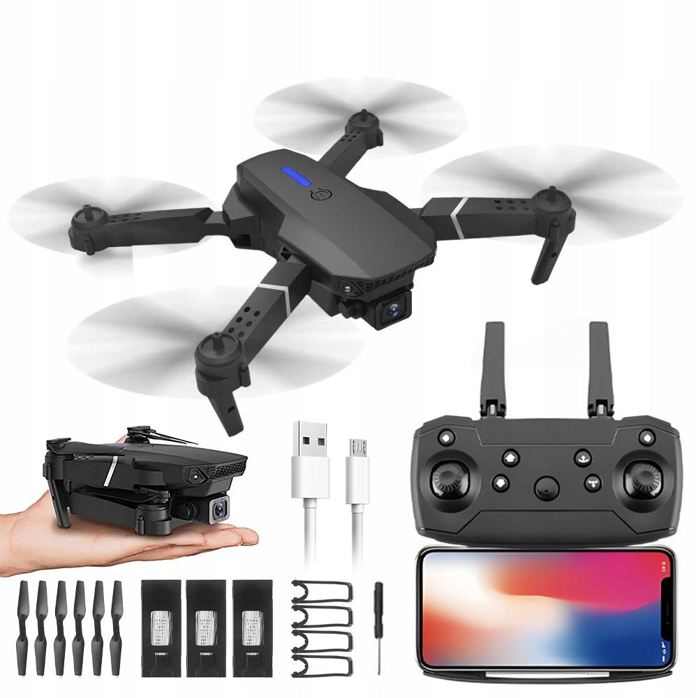 Drone Quadrocopter 4k With Double Camera Wifi Back To Start Flip 3d Gift