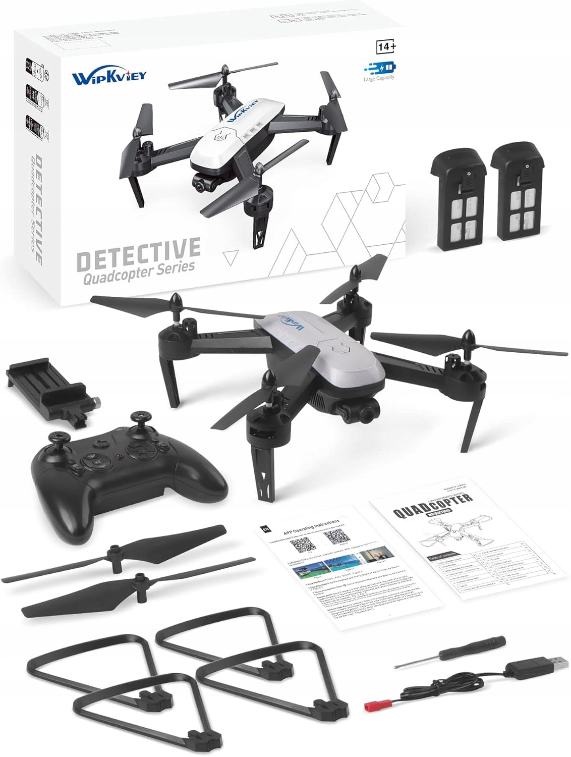 Drone Wipkviey T6 Camera 1080P HD WiFi FPV 2 Batteries Headless Manufacturer code 5907153318394
