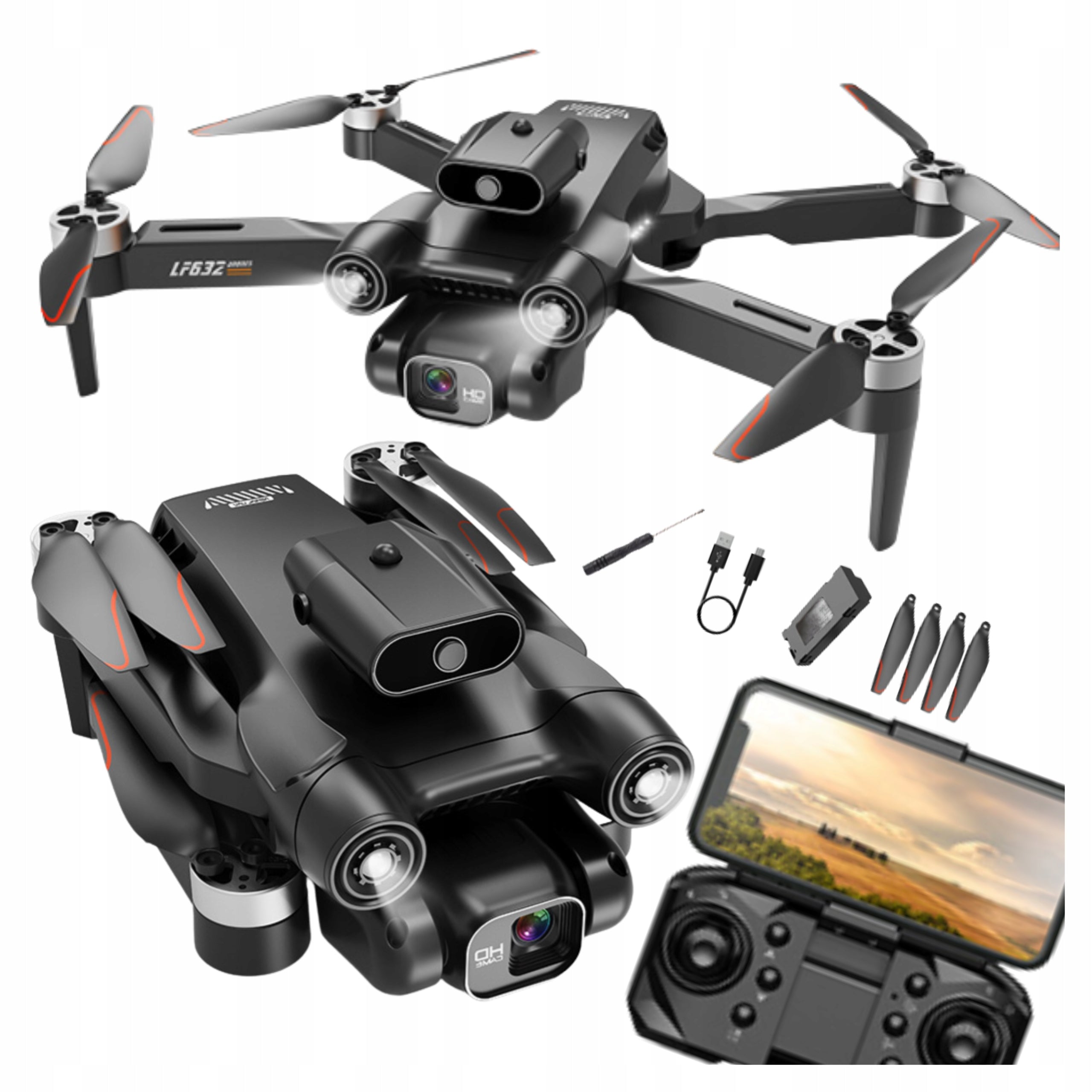 Drone With Camera Professional Remote Controlled With Obstacle Avoidance Suitcase