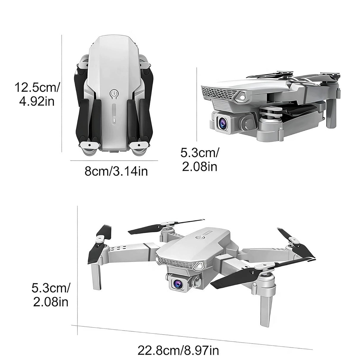 Drone With Camera Quadcopter 2 CAMERAS Helicopter Model 4016858543367