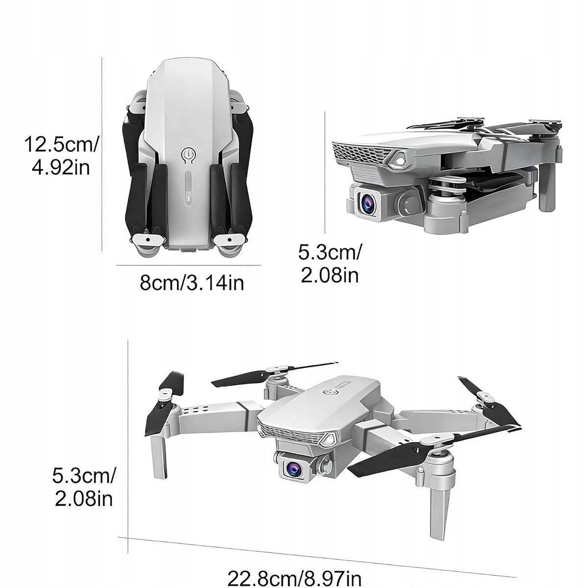 Drone With Camera WIFI RC Quadcopter BRUSHLESS MOTORS 2 CAMERAS Helicopter Model 4048715814327