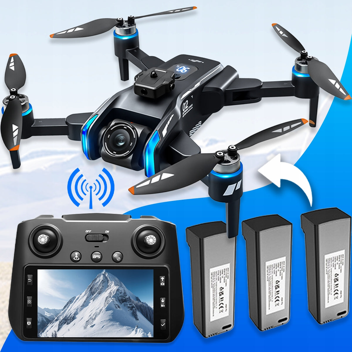 Drone XT808 GPS Obstacle Avoidance Range 5000m WIFI Brushless Motors EAN (GTIN) 5905215797101