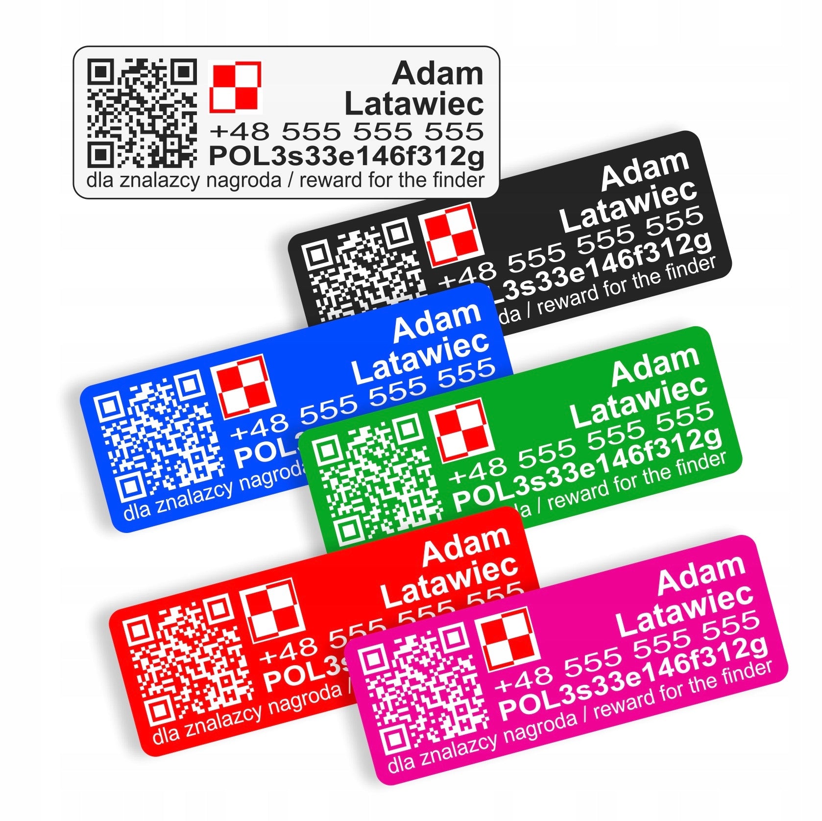 Drone plate / sticker - aluminum - QUALITY
