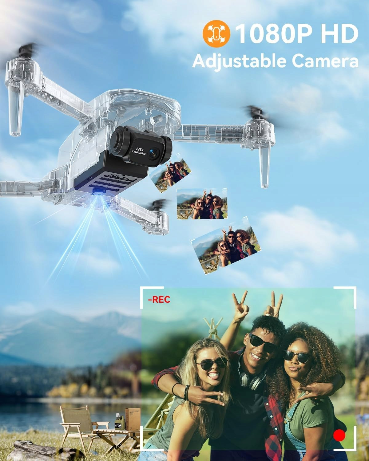 Drone with Camera 1080P FERIETELF T29 C0 FPV 2x Rechargeable 1200mAh Night Case Manufacturer code TY-T29