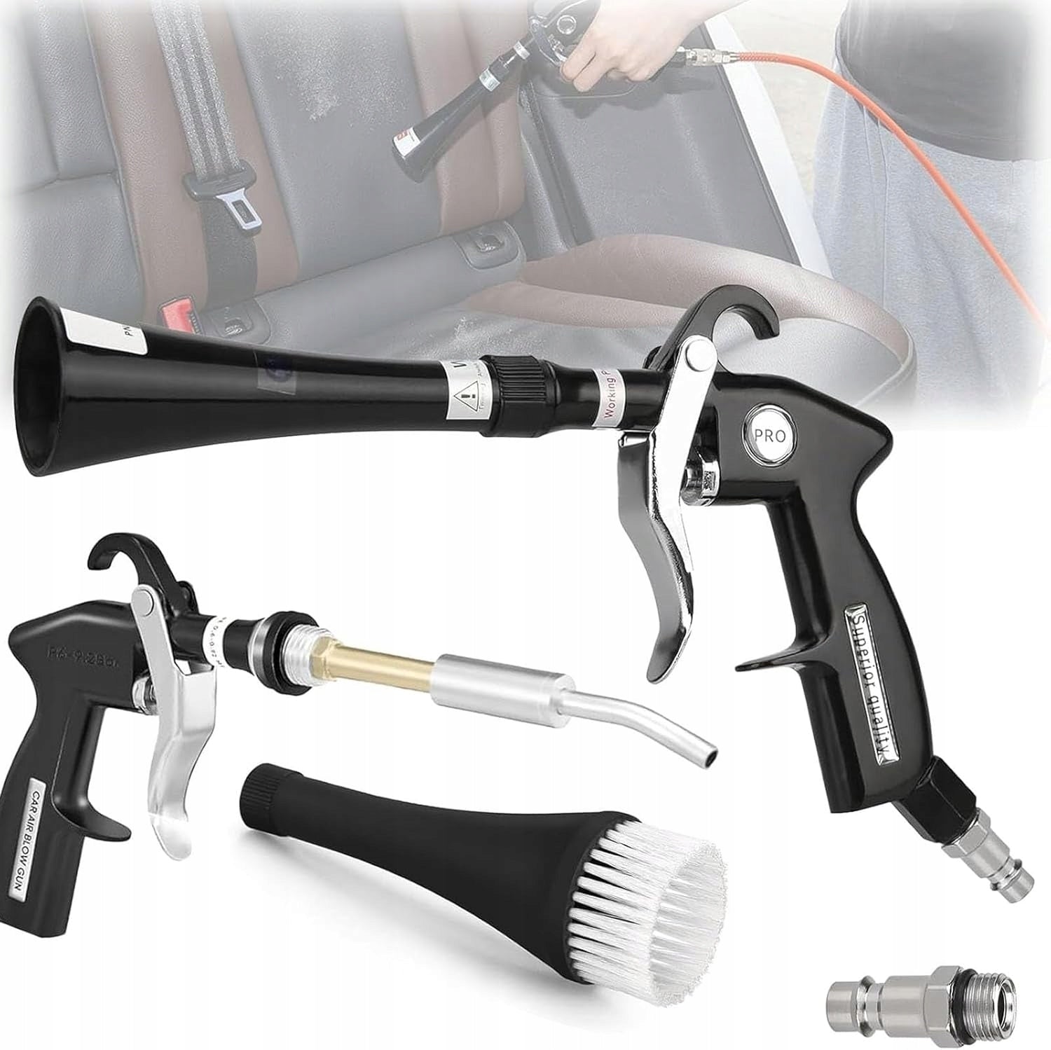 Dry Car Cleaning Gun High Pressure Blower Packaging status original