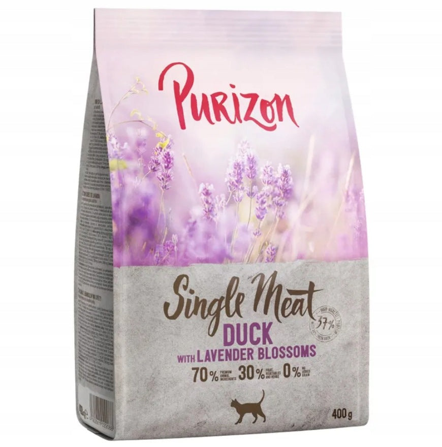 Dry Cat Food Purizon Single Meat duck with lavender flowers 400g