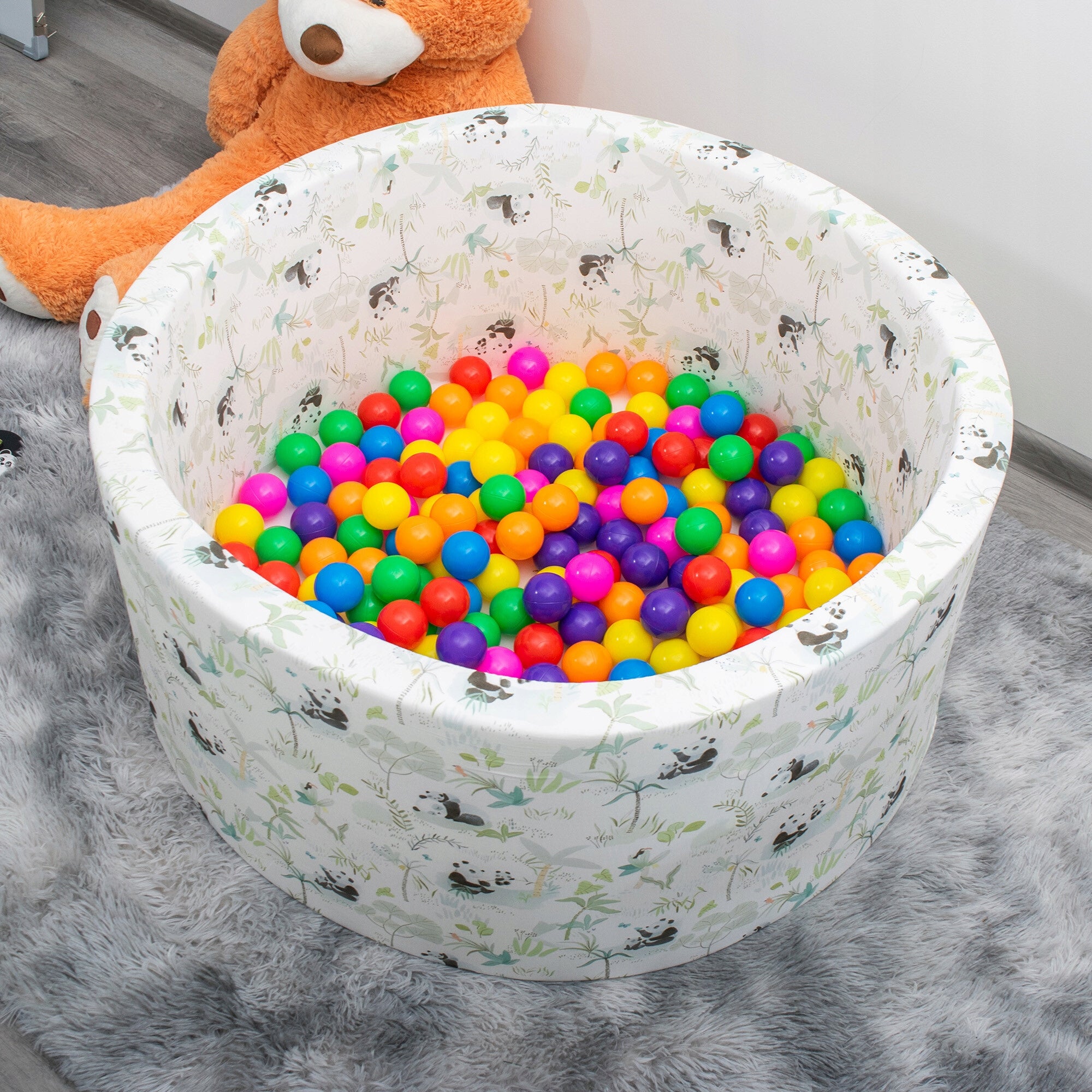 Dry Foam Pool Aga 90x40cm for Children Balls Pattern Panda Brand Aga