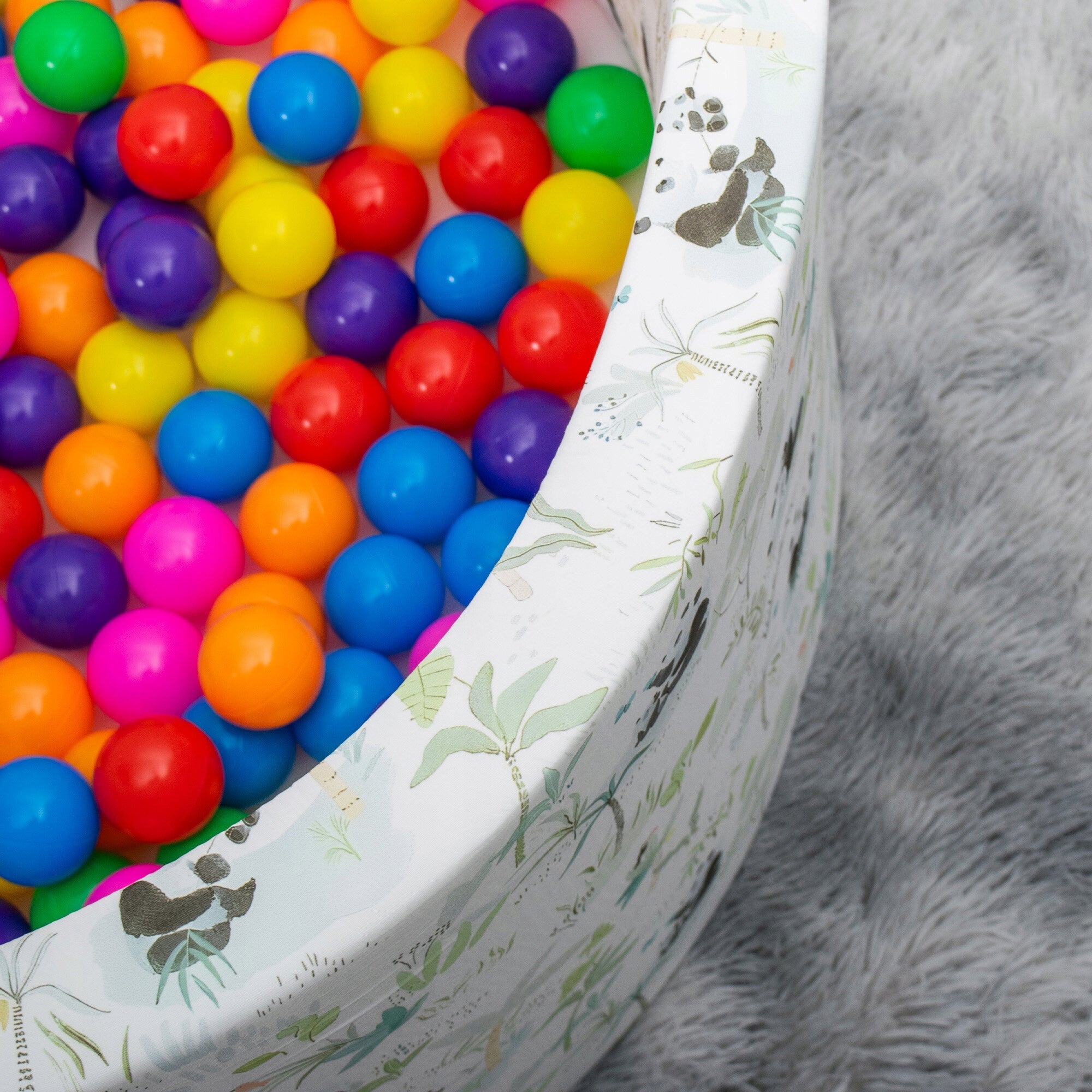 Dry Foam Pool Aga 90x40cm for Children Balls Pattern Panda Kid's age 6+ months