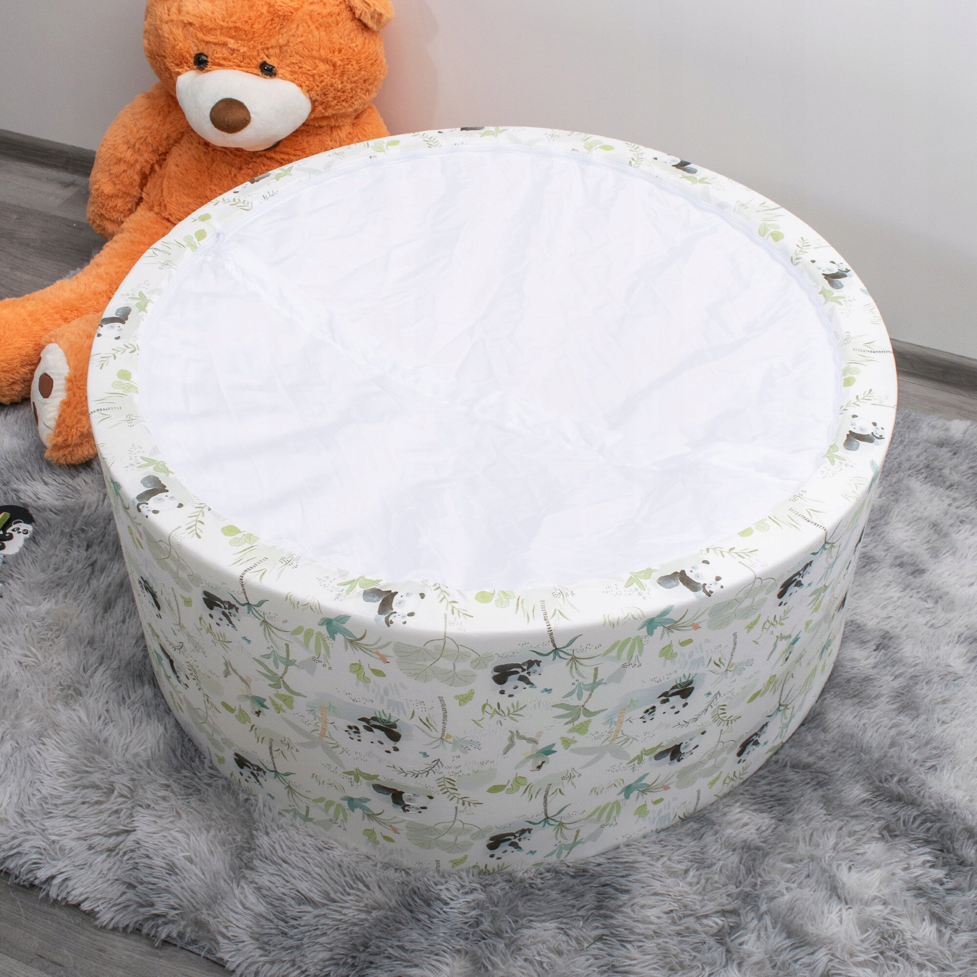 Dry Foam Pool Aga 90x40cm for Children Balls Pattern Panda Minimum kid's age 6