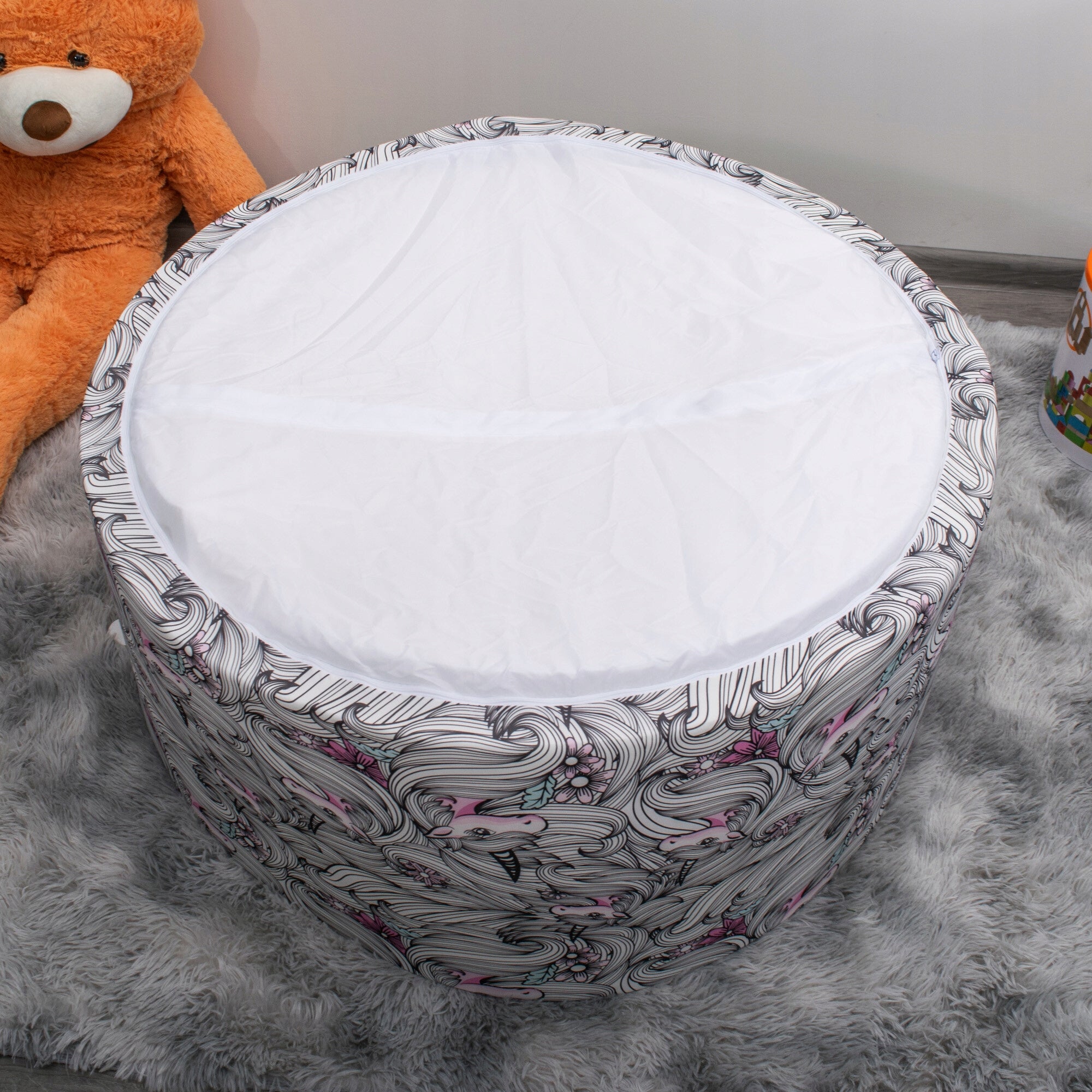 Dry Foam Pool Aga 90x40cm for Children Balls Pattern Unicorn Product weight with unit packaging 6 kg