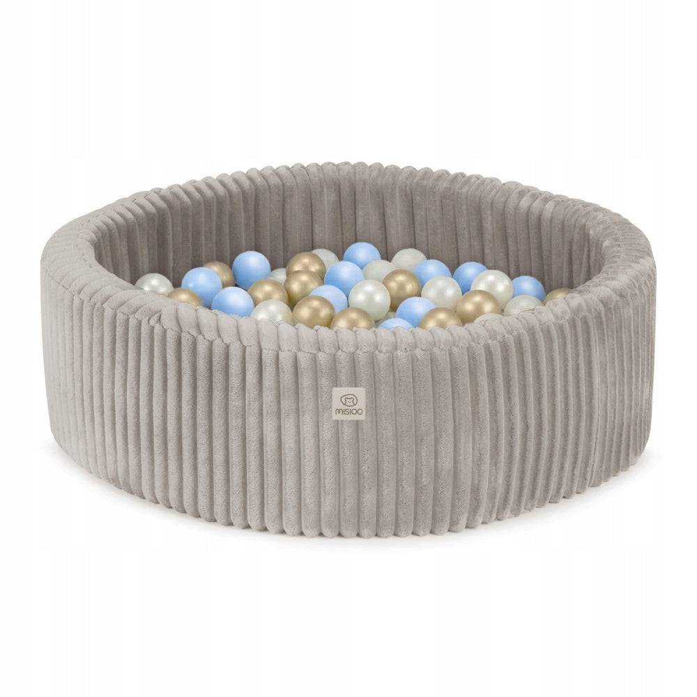 Dry Foam Pool with Balls 200pcs 90x30 Beige Puffy Lamell MISIOO
