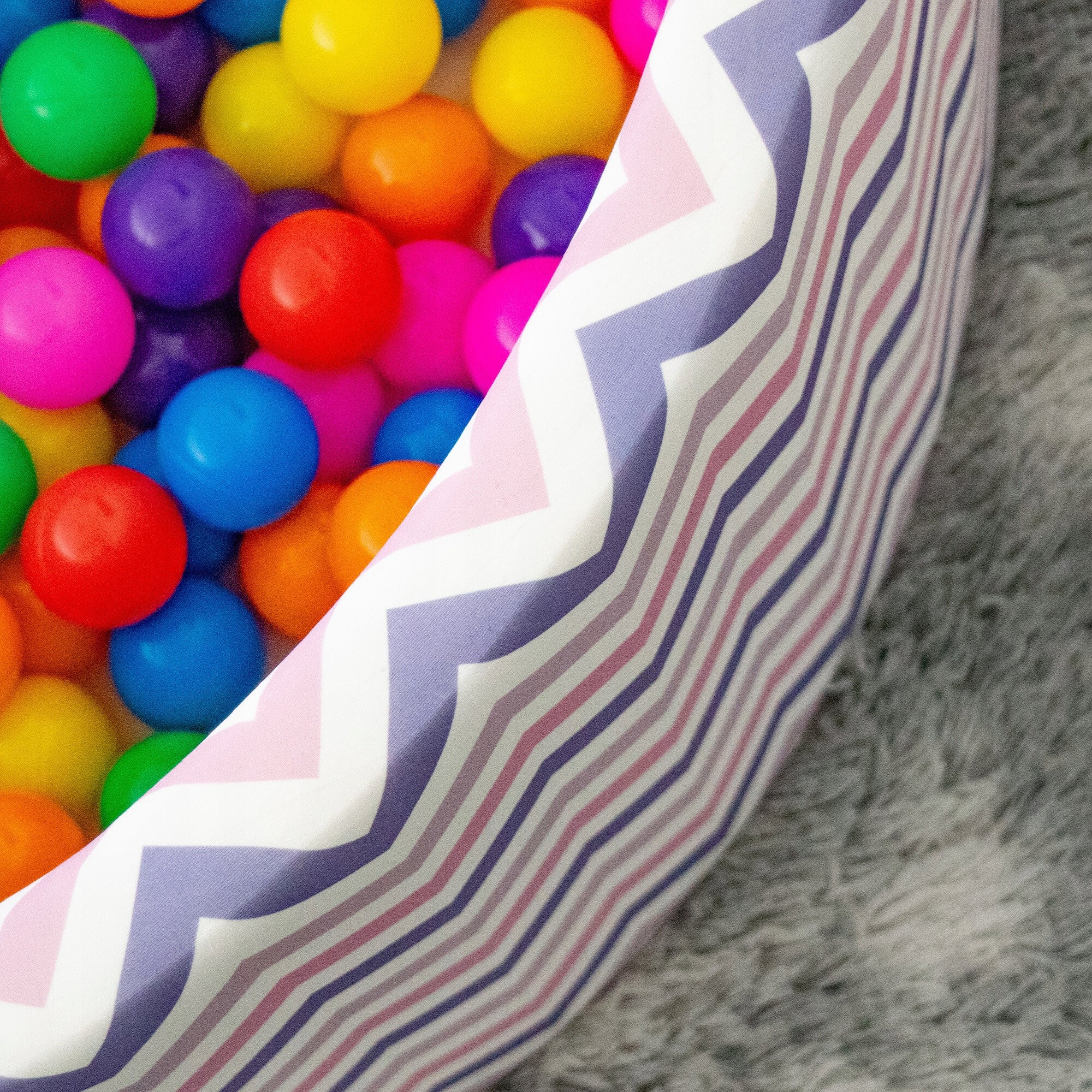 Dry Foam Pool with Balls Aga 90x40cm for Children Balls Pattern ZigZag Kid's age 6+ months