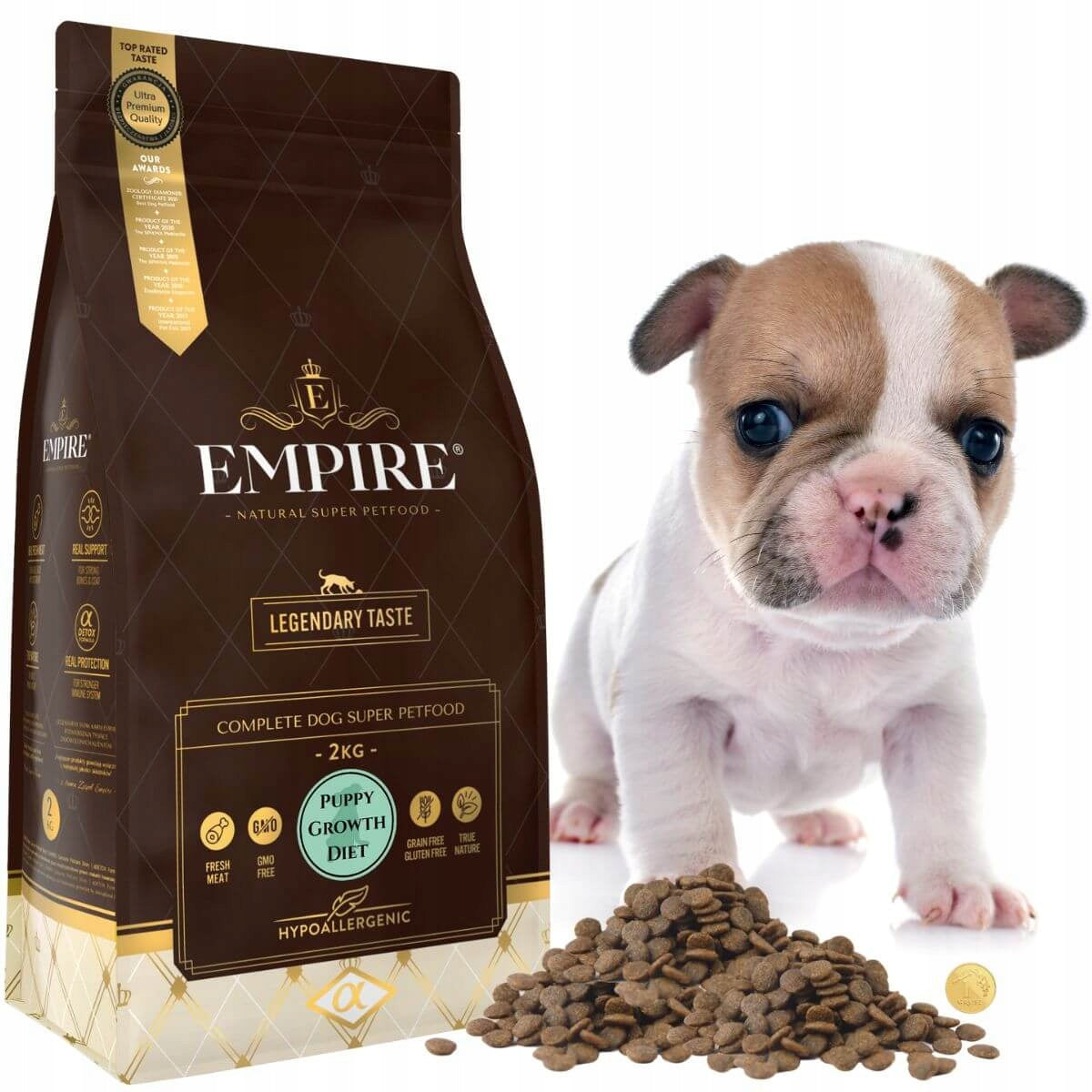 Dry Food EMPIRE Puppy 2kg for Small Breeds Hypoallergenic Easy to Digest
