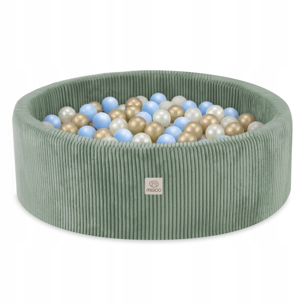 Dry Pool with Balls 90x30 Corduroy Foam Pool Green 300 Balls Manufacturer code Basenik mały Dla Dzieci 300 piłek