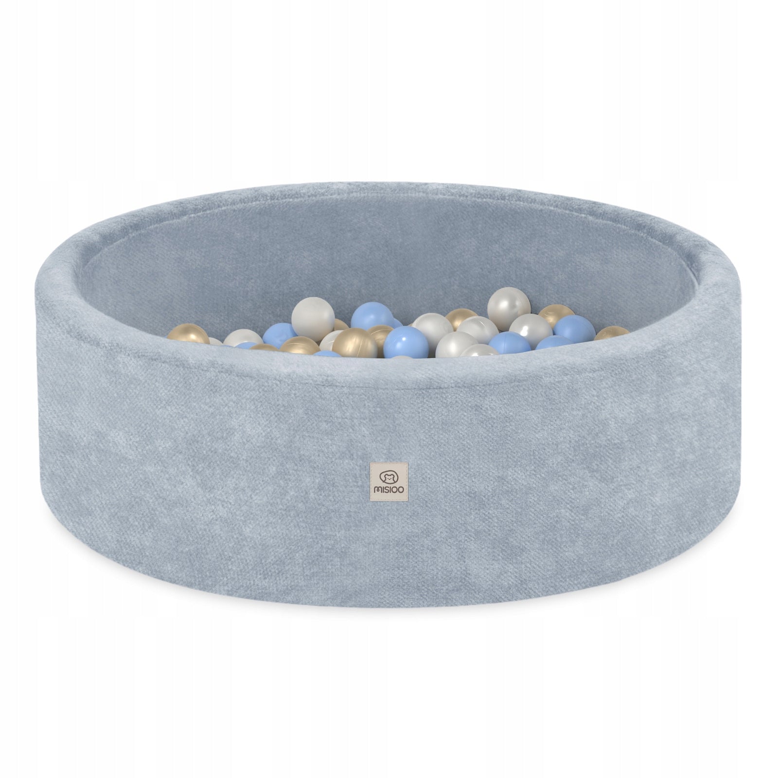 Dry Pool with Balls 90x30 Foam Blue Chenille Premium Misioo