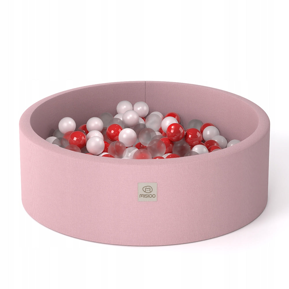 Dry Pool with Balls 90x30 Playpen for Children Pink Smart 200 balls MISIOO