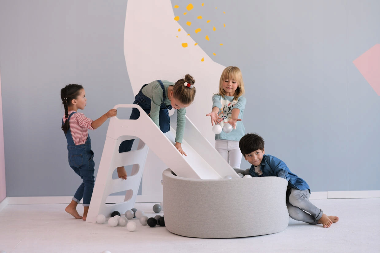 Dry Pool with Balls 90x30 for Children Cotton Smart Grey 200 balls MISIOO Product width 90 cm