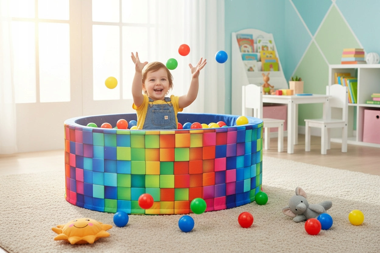 Dry Pool with Balls 90x40 200 balls playpen - pool with balls WELOX
