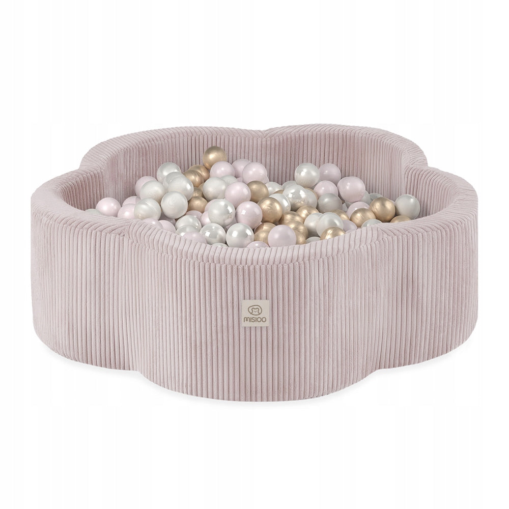 Dry Pool with Balls Foam Flower Pink Corduroy 400 balls MISIOO 95x30