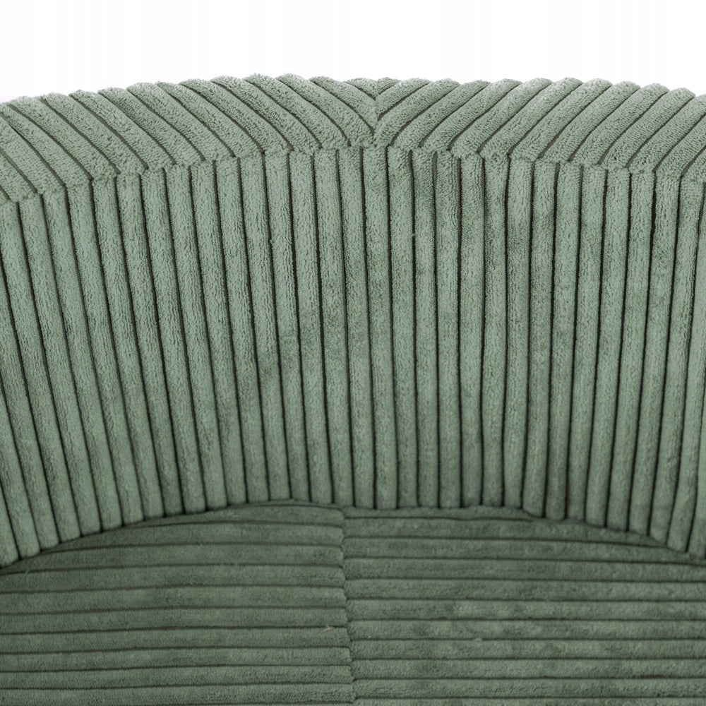 Dry Pool without Balls 90x30 for Children Green Corduroy Round MISIOO Brand Misioo