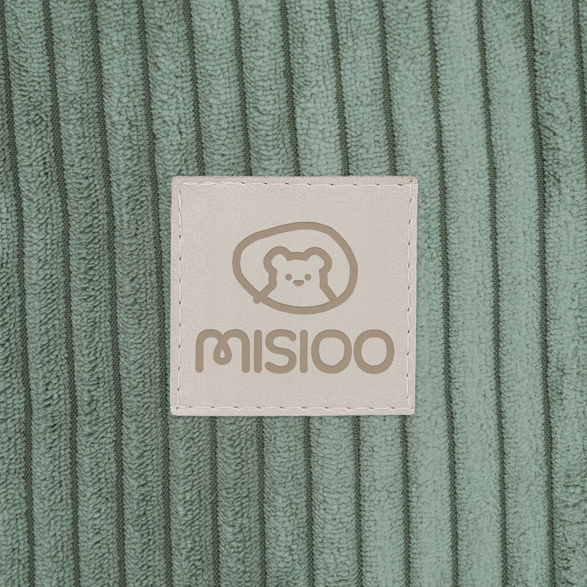 Dry Pool without Balls 90x30 for Children Green Corduroy Round MISIOO Minimum kid's age 0