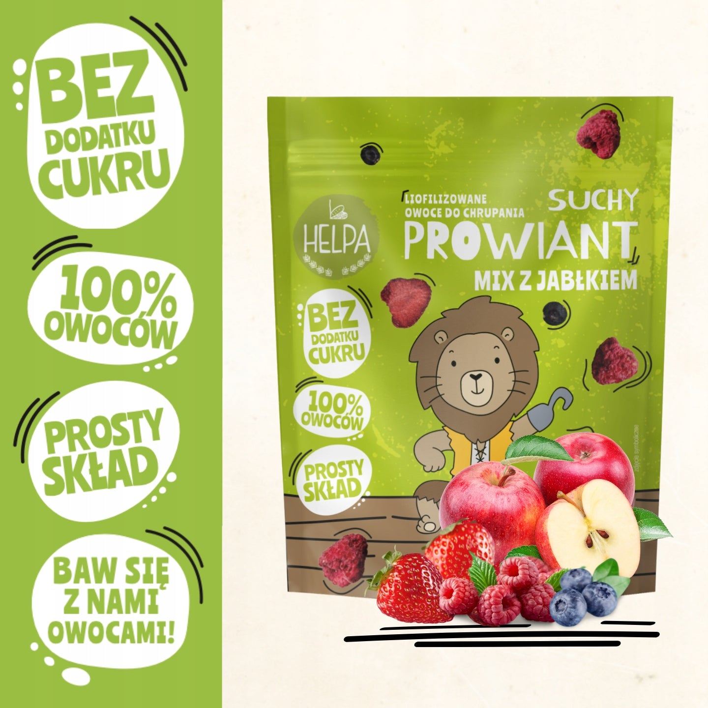 Dry Provision Mix with Apple 20 g HELPA freeze-dried fruit snack Manufacturer code SUC3