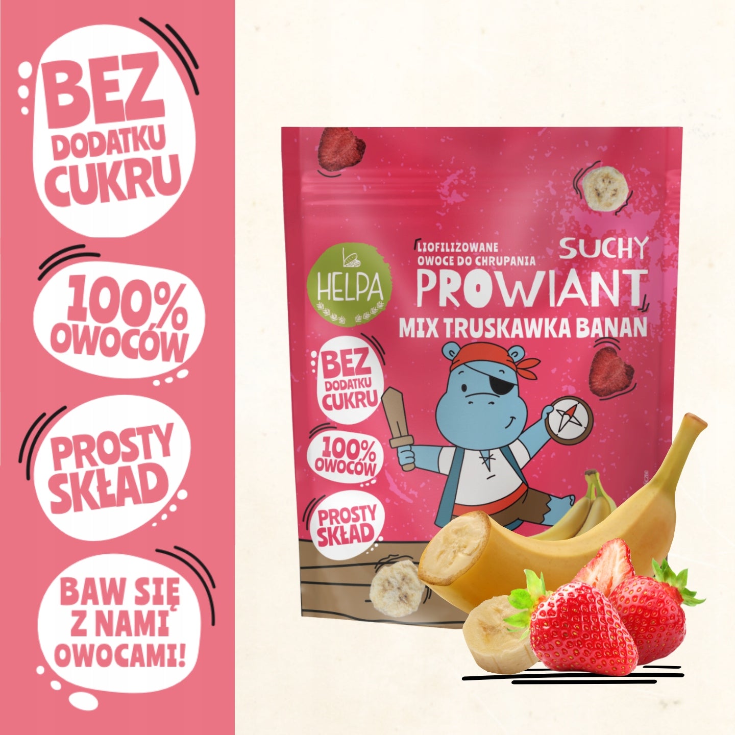 Dry Provisions Mix Strawberry Banana 20 g Brand HELPA