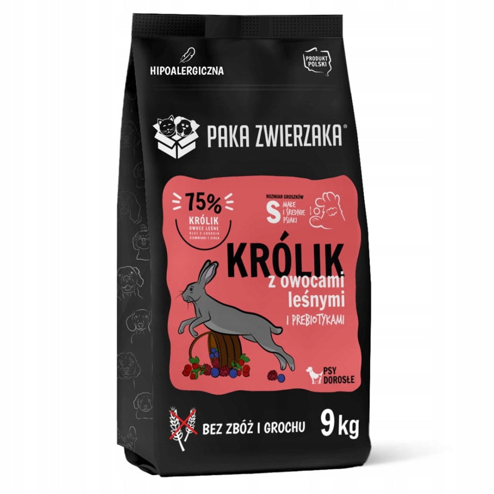 Dry dog food Paka Zwierzaka Seventh Heaven Rabbit, forest fruit 9kg