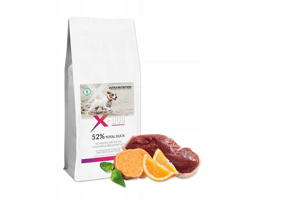 Dry dog food duck sweet potatoes for small breeds 2kg X-DOG 802 346