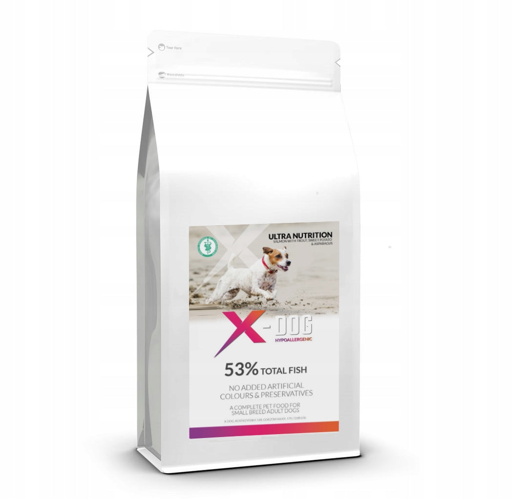 Dry dog food salmon trout sweet potatoes for small breeds 6kg X-DOG 890 780 EAN (GTIN) 5904665974780