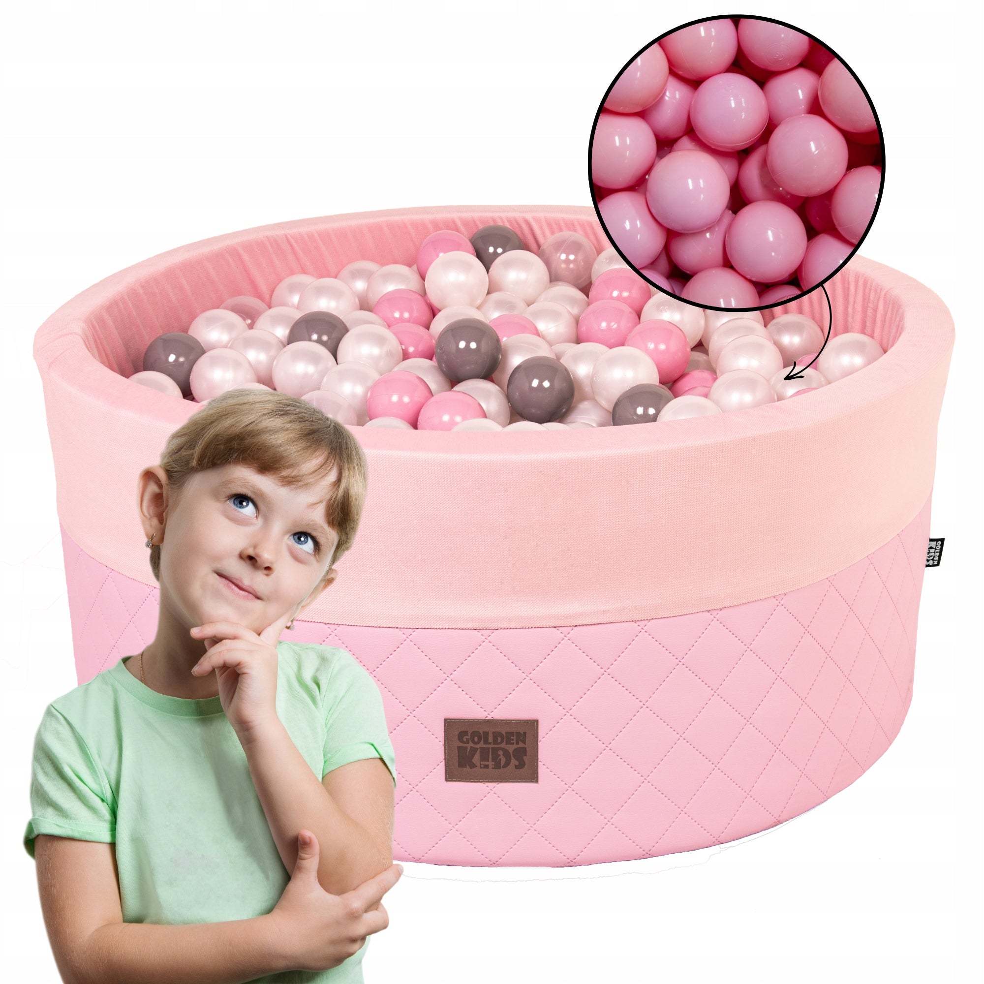 Dry foam pool for children ECO VELVET Square toys 90x40 +150 balls