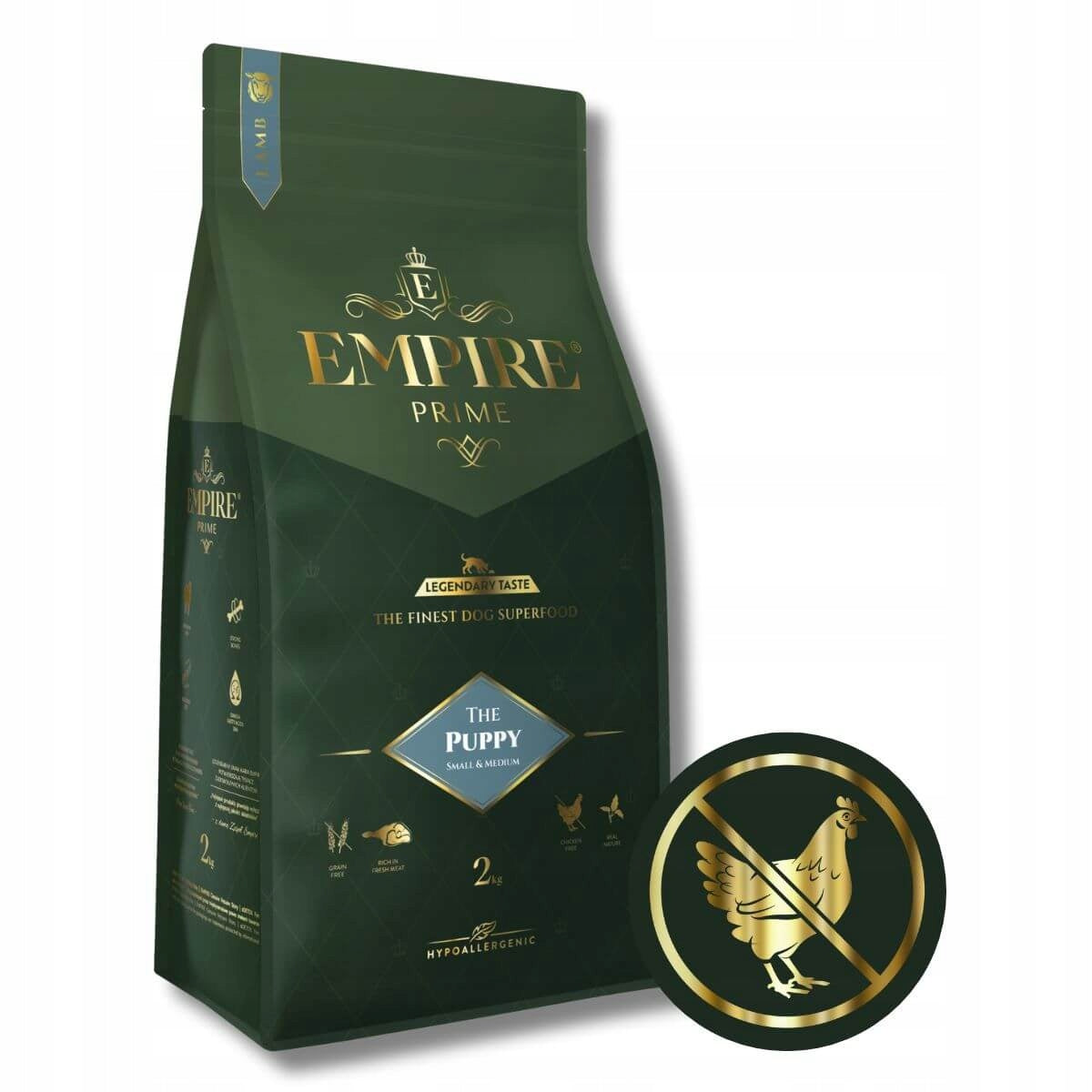Dry food EMPIRE PRIME Puppy 2kg for small and medium breeds without chicken Manufacturer code 5903814792510