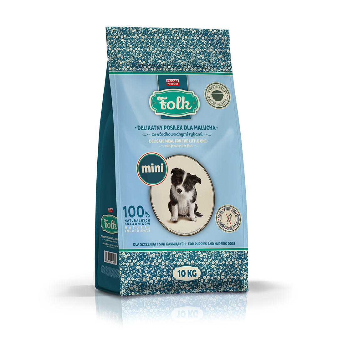 Dry food FOLK Junior MINI Delicate meal for toddler with fish 10 kg