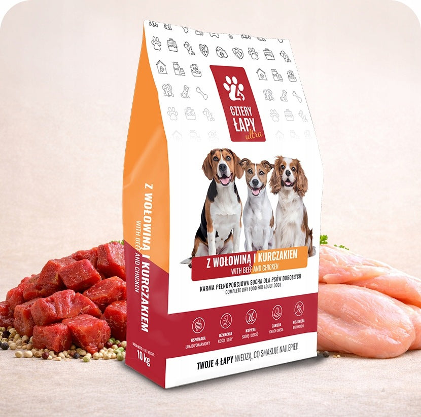 Dry food for dogs with beef and chicken Weight 5kg Product weight 5 kg