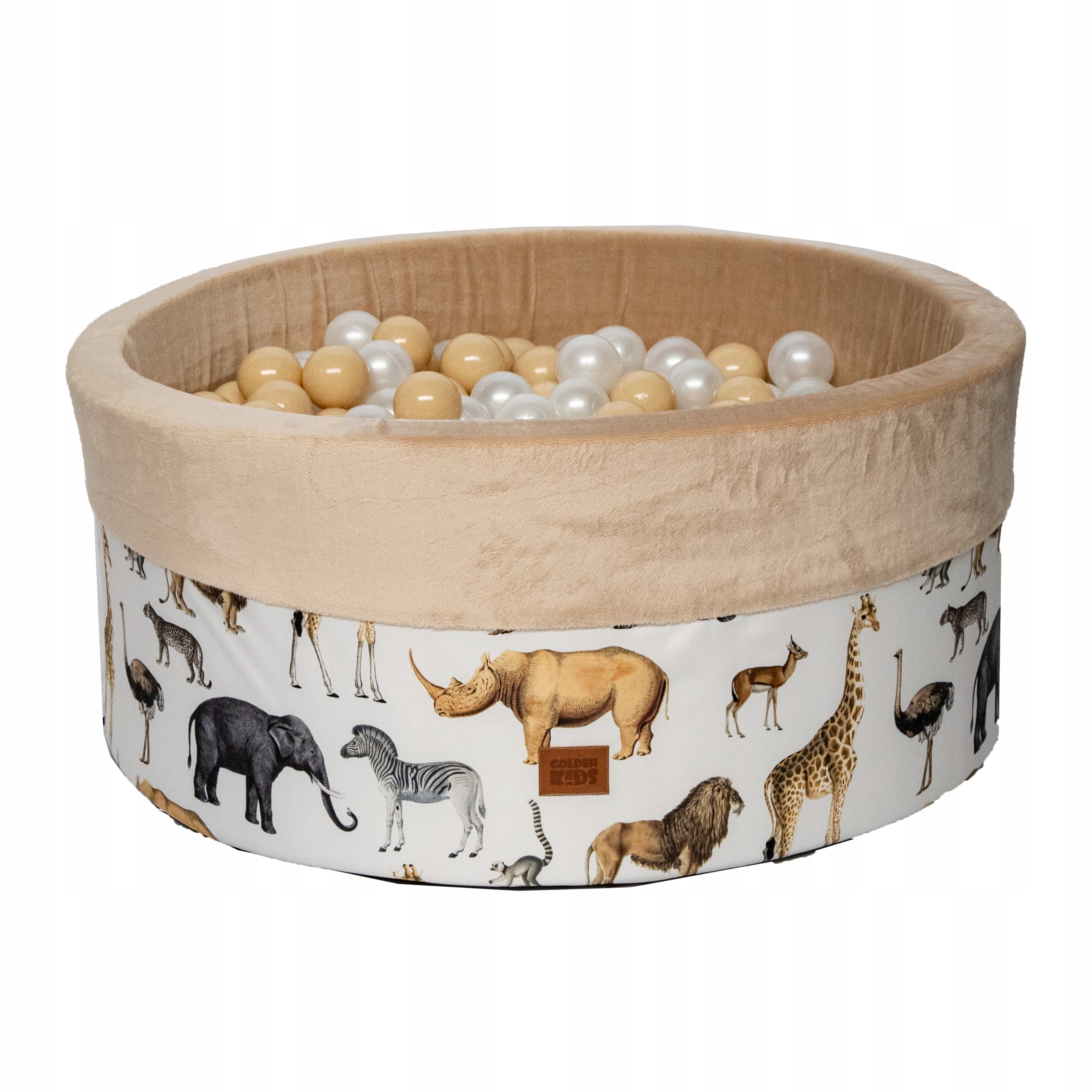 Dry pool VELVET, square toys for children ZOO 90x40 + 150 balls