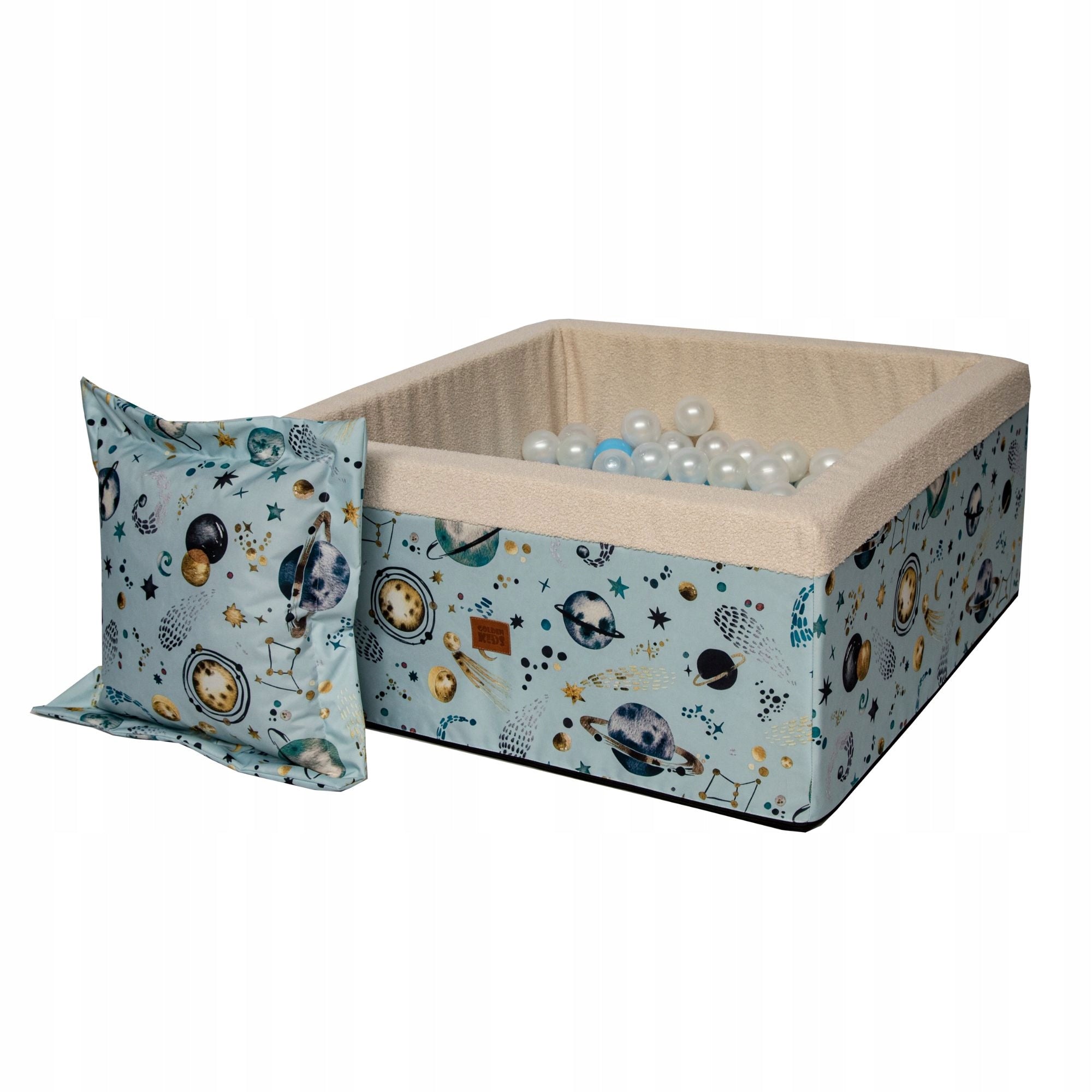 Dry pool for children KOSMOS BUKLE square toys without balls 90x90x40 + pillow EAN (GTIN) 5904533627589