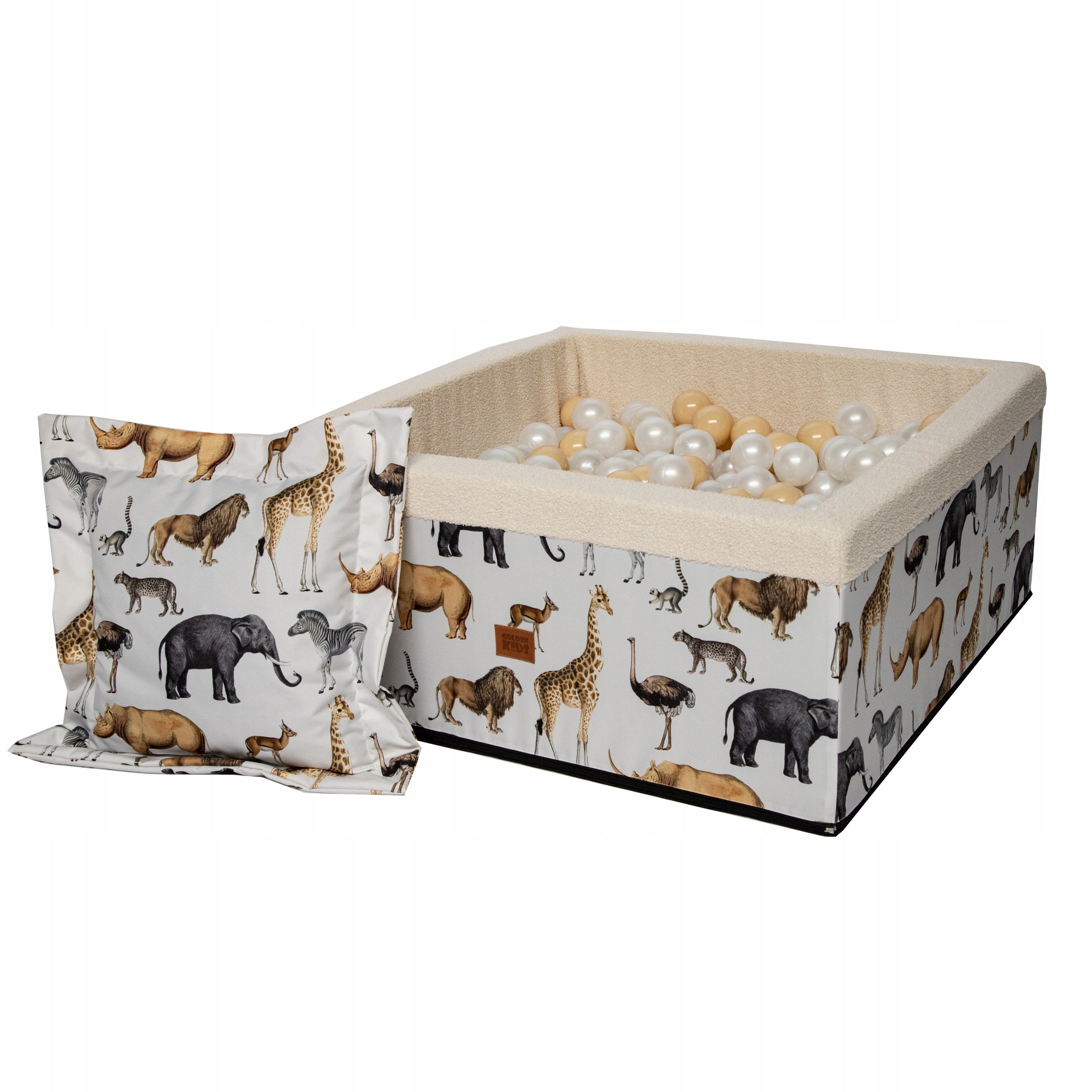 Dry pool for children ZOO BUKLE square toys without balls 90x90x40 + pillow EAN (GTIN) 5904533627503