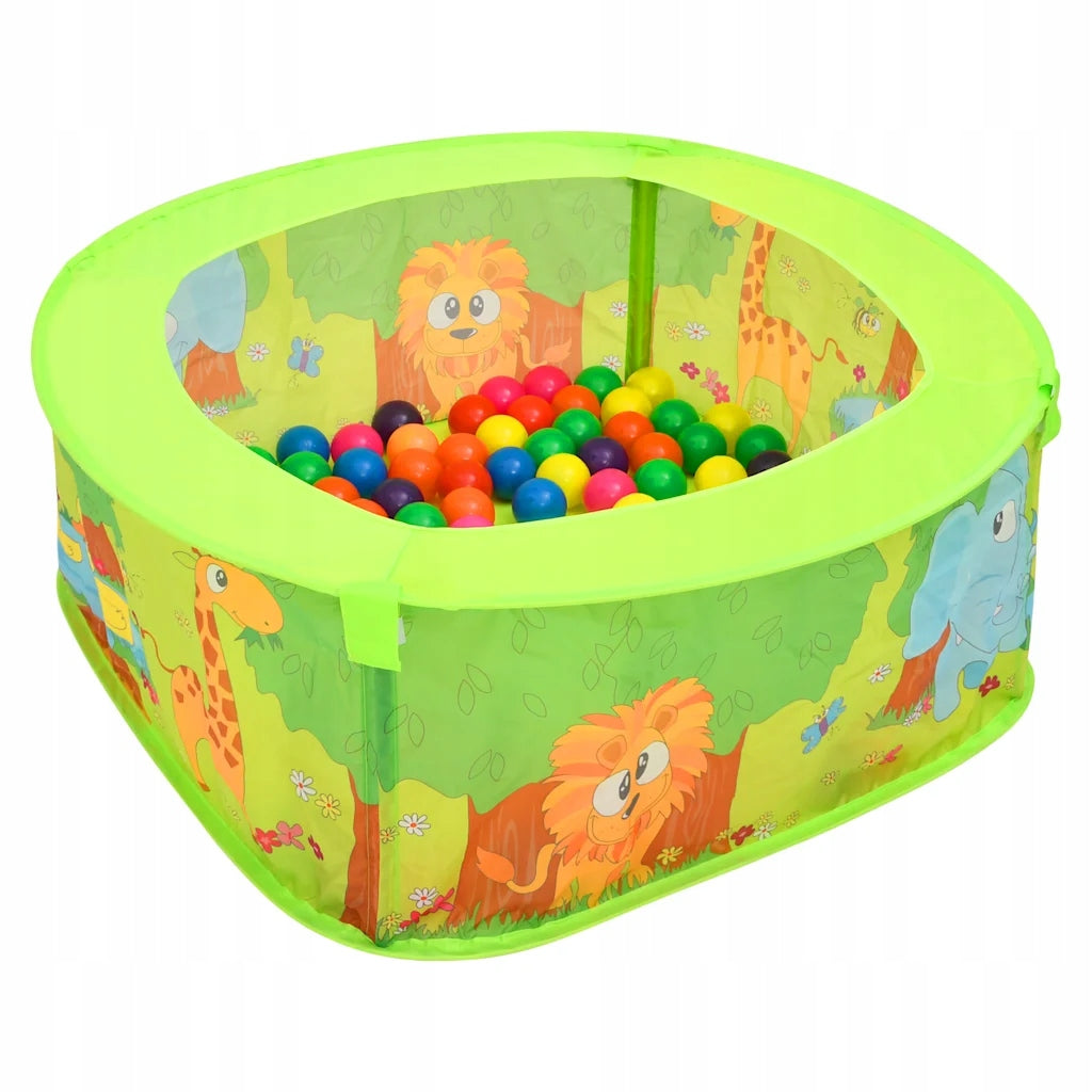 Dry pool with 50 balls for children, 75x75x32 cm