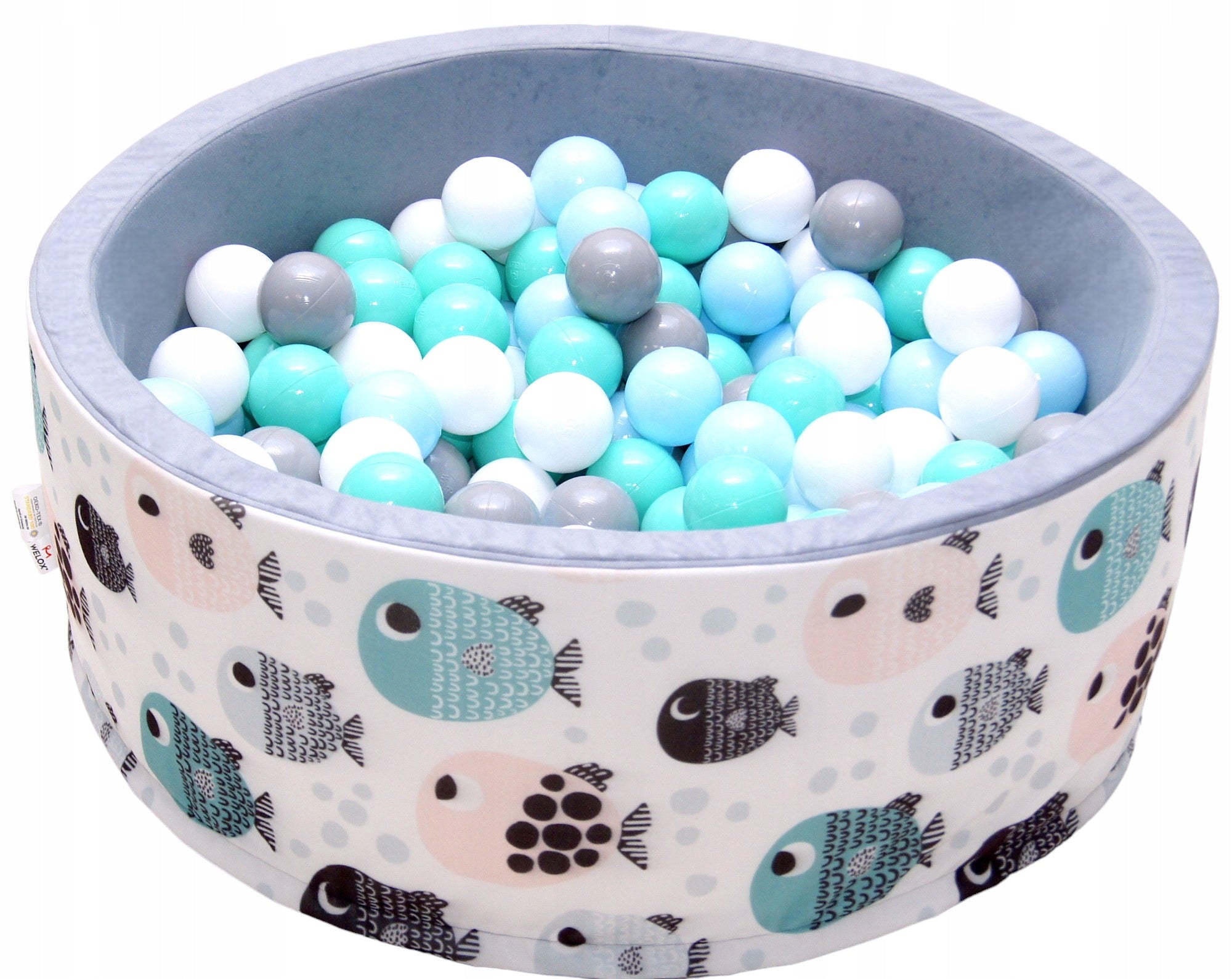 Dry pool with balls 200pcs for children balls 80x30 WELOX