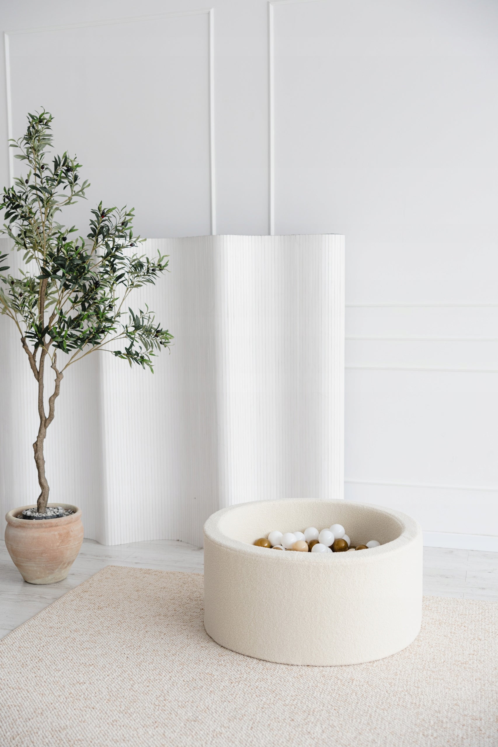 Dry pool with balls 40x90 Boucle cream + 200 balls- ANY MIX Manufacturer code 40boucle-cream/200