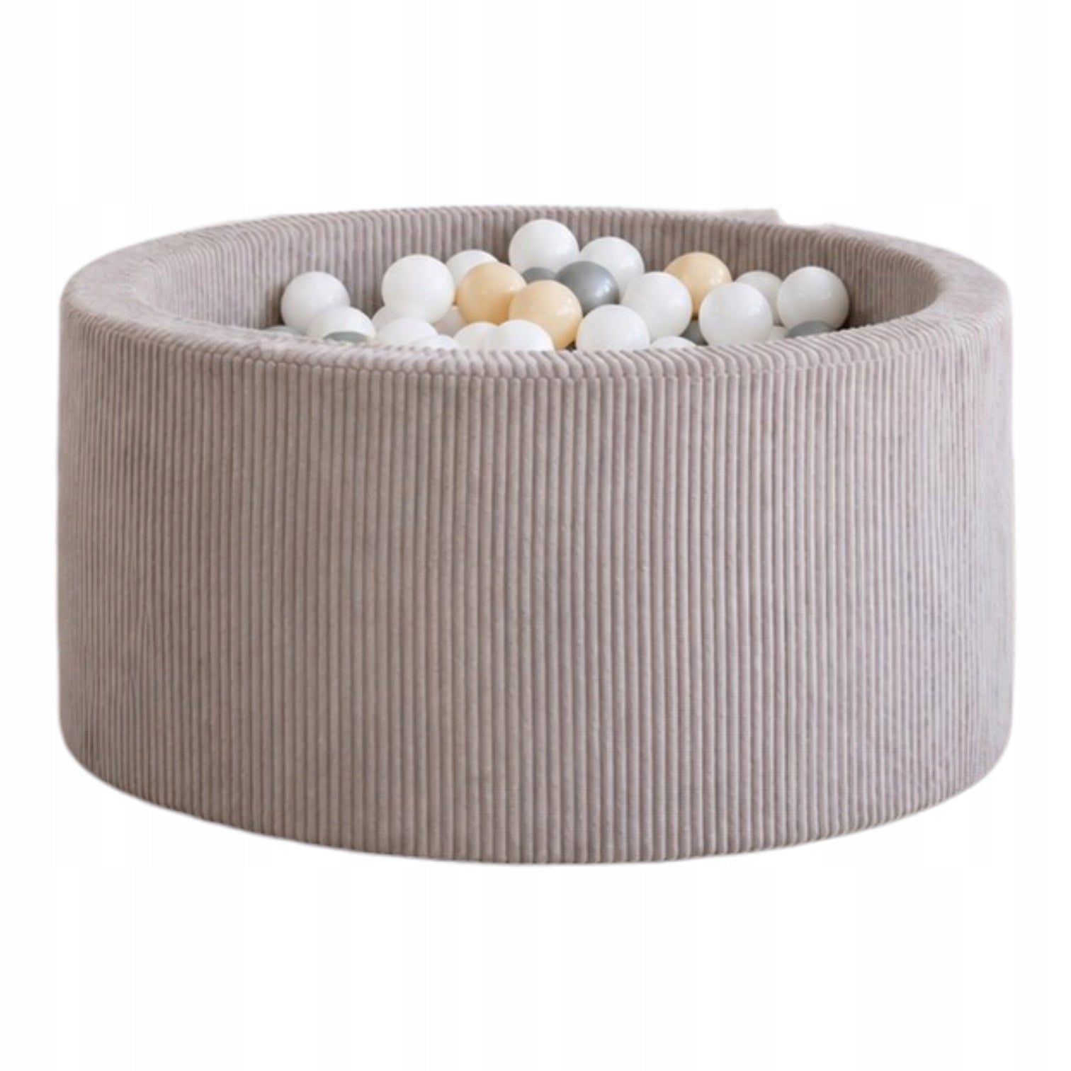 Dry pool with balls 40x90 Corduroy grey + 200 balls- ANY MIX