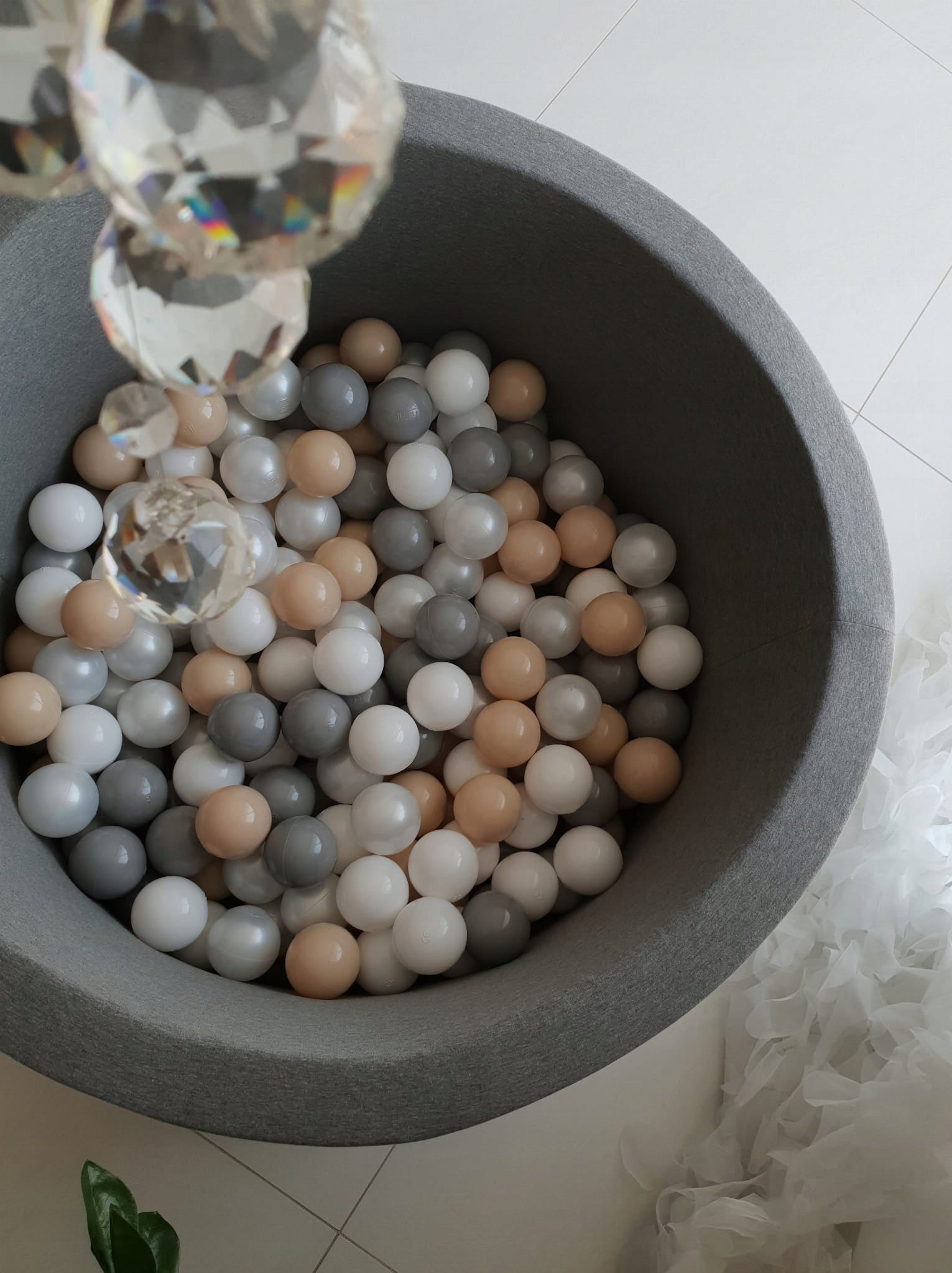 Dry pool with balls 40x90 Dark grey 200pcs - ANY MIX Manufacturer code 40/200grey