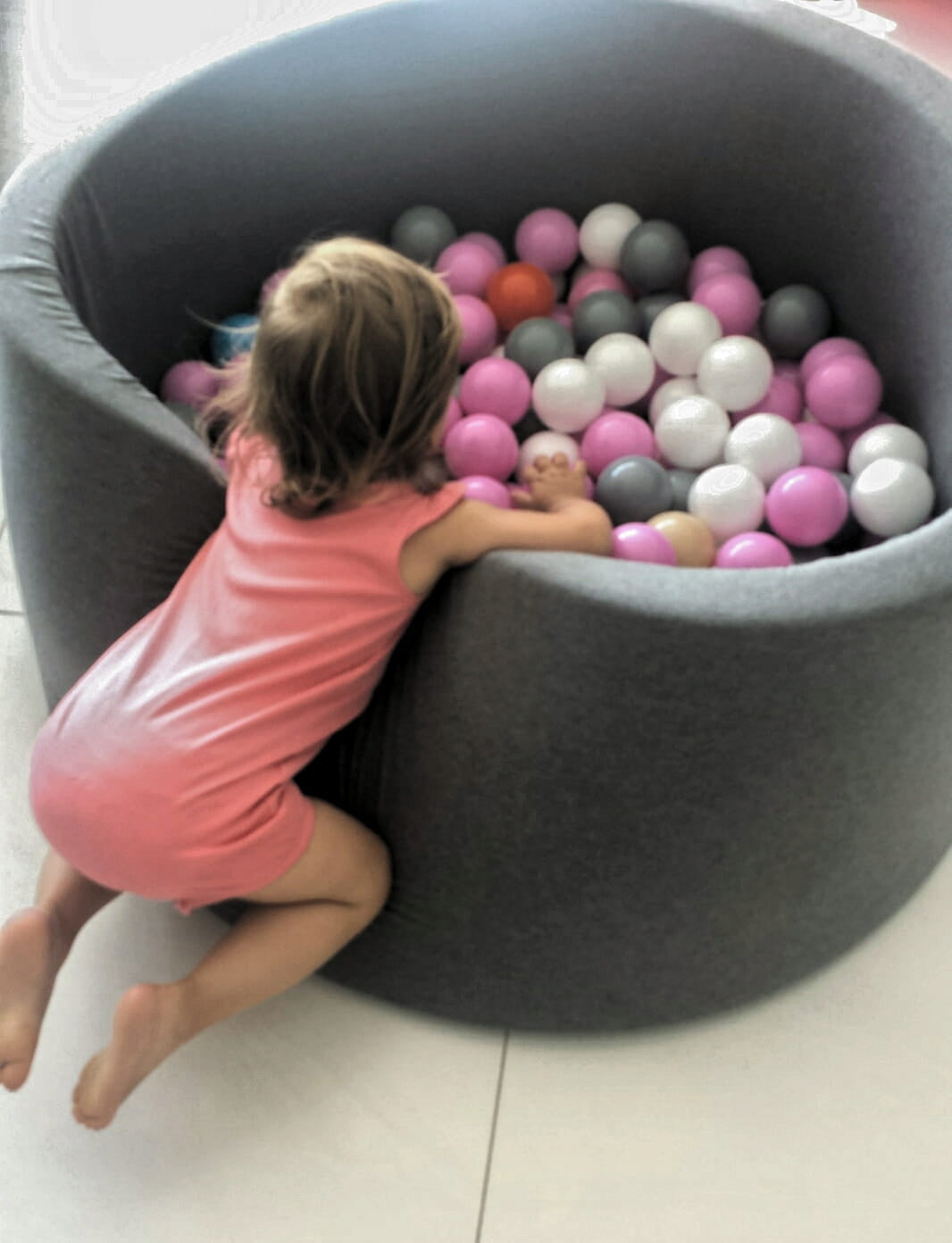 Dry pool with balls 40x90 Dark grey 200pcs - ANY MIX Product width 90 cm