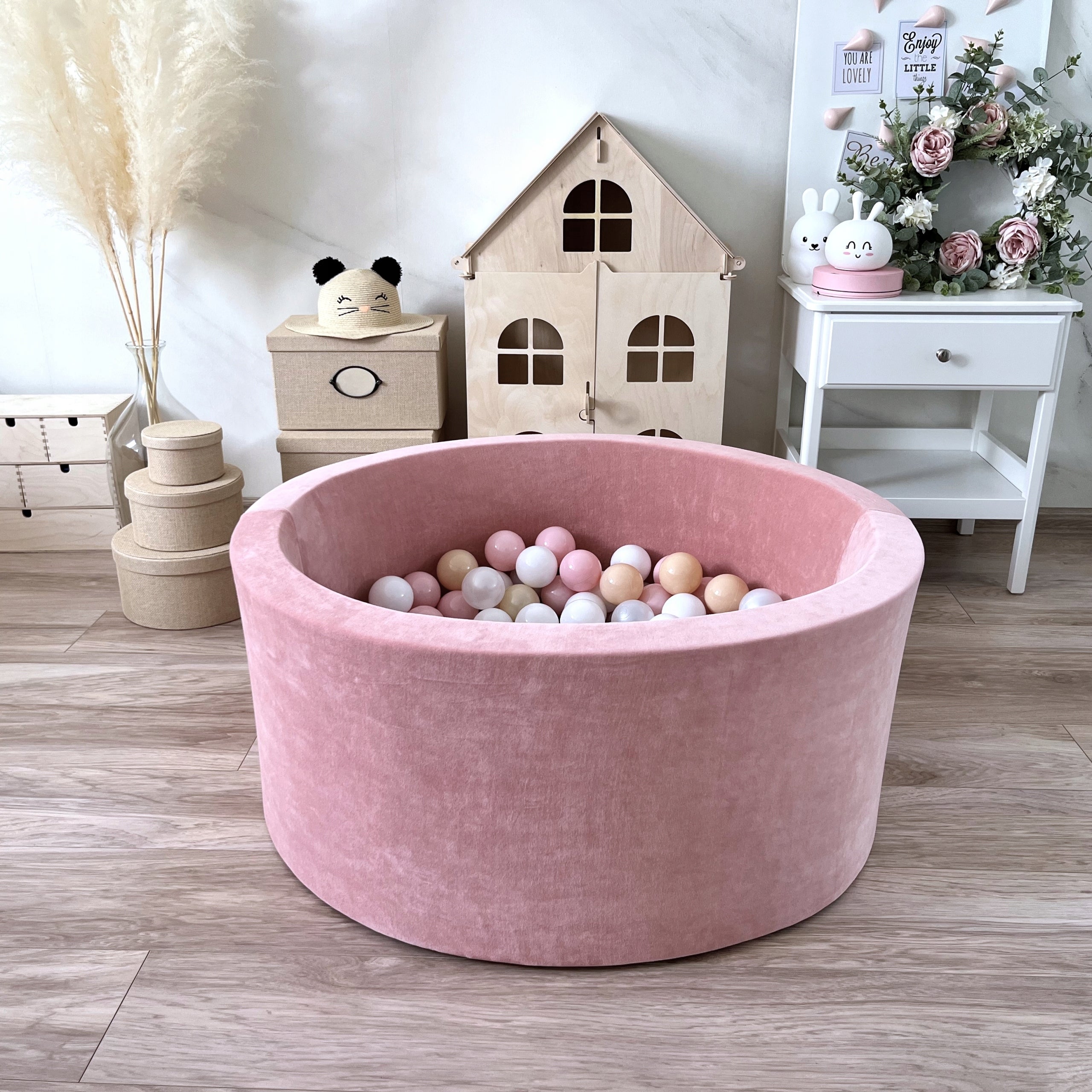 Dry pool with balls 40x90 Velvet Rose 200 balls - READY MIX Product width 90 cm