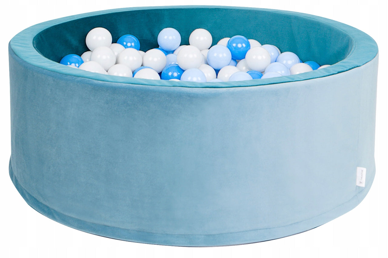 Dry pool with balls velour baby blue+200 balls