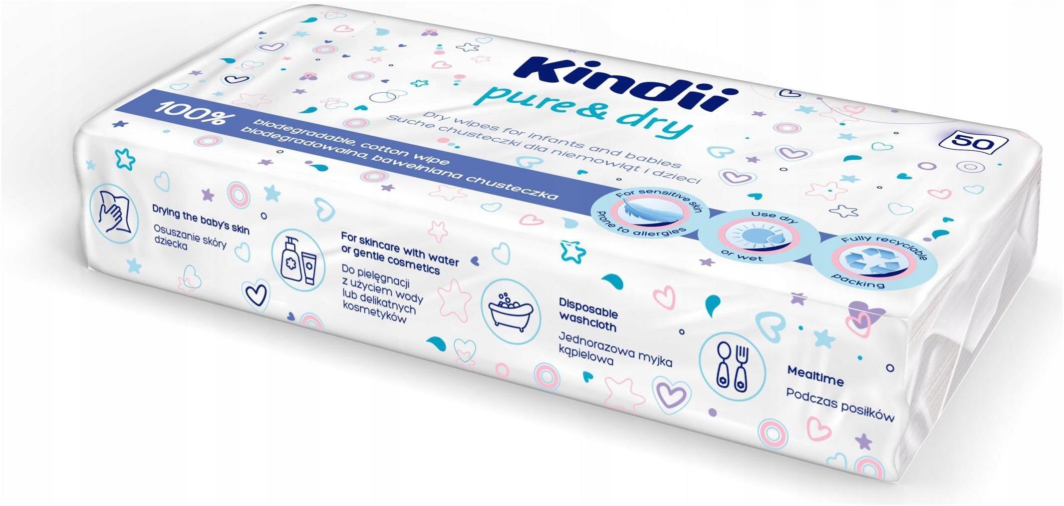 Dry wipes for children KINDII PURE & DRY