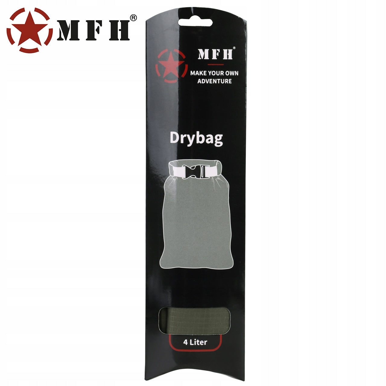 Drybag MFH 4 L waterproof hiking bag for kayak Olive EAN (GTIN) 4044633223180