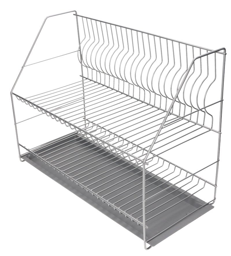 Dryer Dish Drainer 2 Level 47cm Silver Drainer
