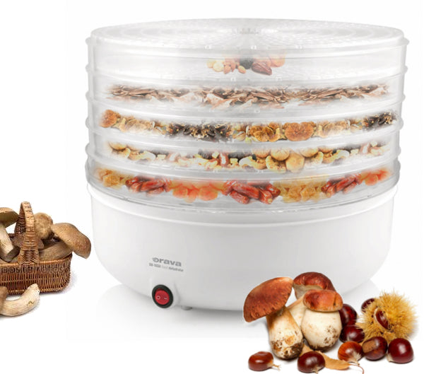 Dryer for mushrooms, vegetables and fruits SU-102, white, 230 W, Orava Brand Orava