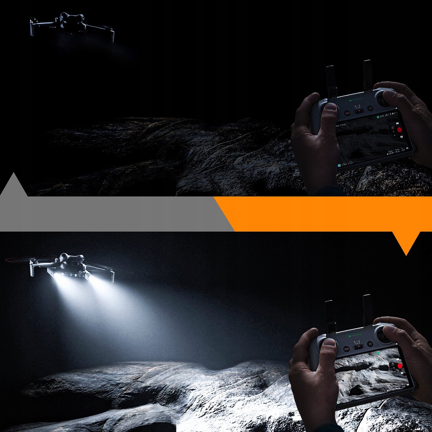Dual Headlight LED Rotary Light STARTRC for DJI Mini 4 Pro Drone Brand STARTRC